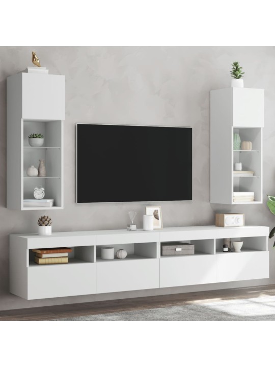 LED-tuledega telerikapid 2 tk, valge, 30,5 x 30 x 90 cm