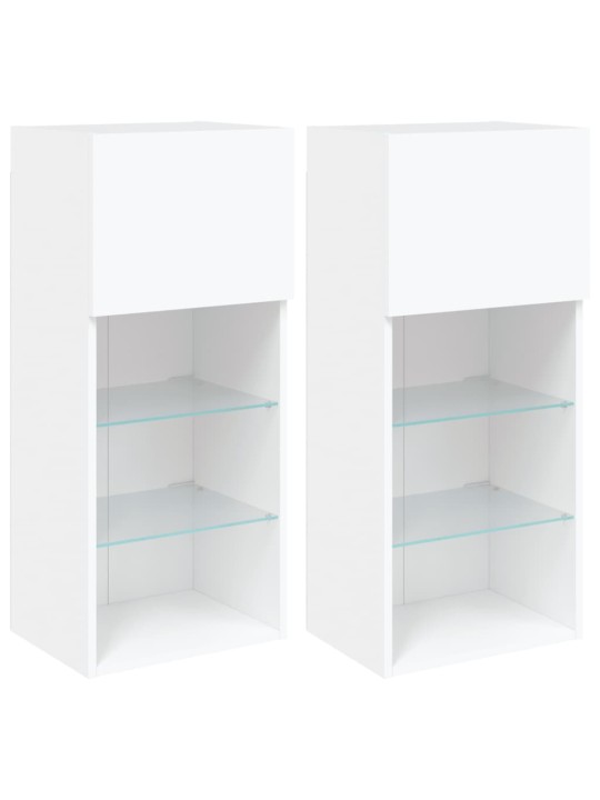 LED-tuledega telerikapid 2 tk, valge, 40,5 x 30 x 90 cm