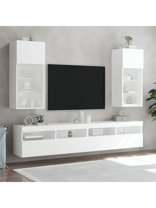 LED-tuledega telerikapid 2 tk, valge, 40,5 x 30 x 90 cm