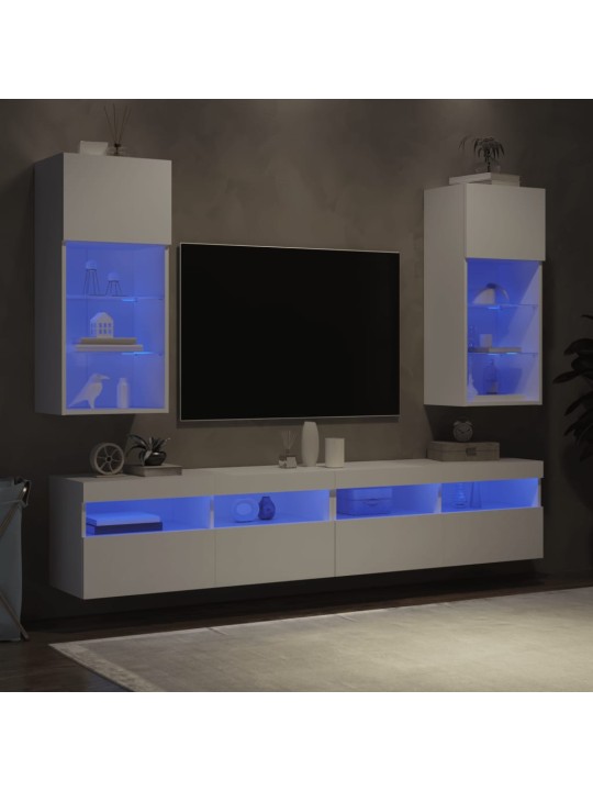 LED-tuledega telerikapid 2 tk, valge, 40,5 x 30 x 90 cm