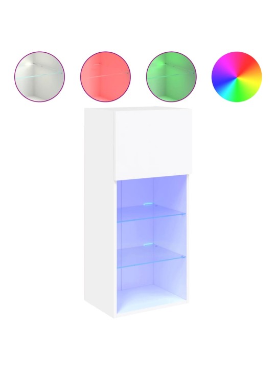 LED-tuledega telerikapid 2 tk, valge, 40,5 x 30 x 90 cm