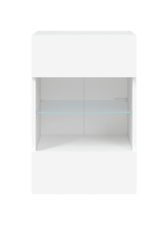 Teleri seinakapid LED-tuledega 2 tk, valge, 40 x 30 x 60,5 cm