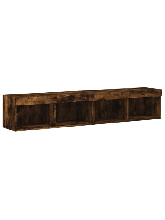 LED-tuledega telerikapid 2 tk, suitsutatud tamm, 80x30x30 cm