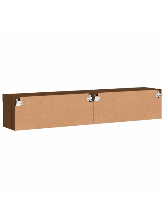 LED-tuledega telerikapid 2 tk, pruun tamm, 80 x 30 x 30 cm