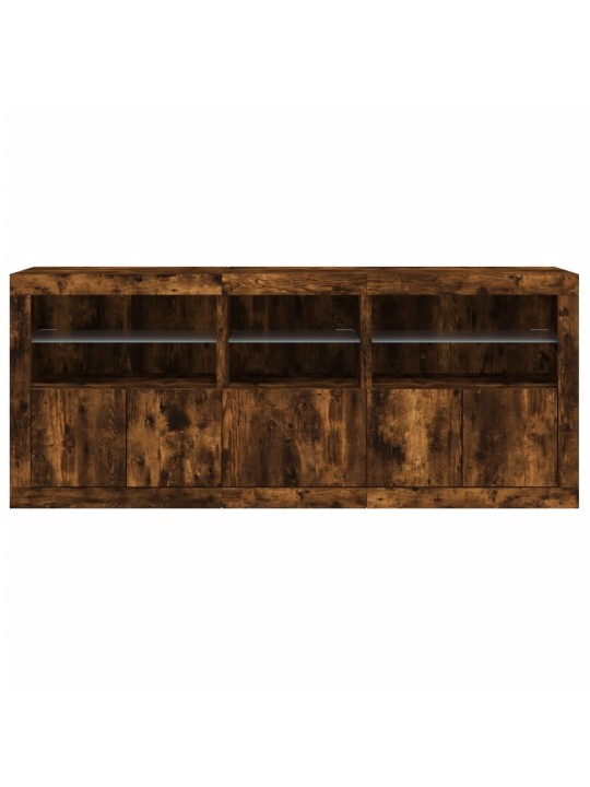 PUHVETKAPP LED-TULEDEGA, SUITSUTATUD TAMM, 162X37X67 CM