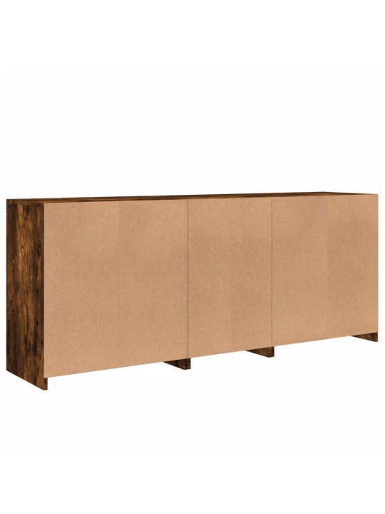 PUHVETKAPP LED-TULEDEGA, SUITSUTATUD TAMM, 162X37X67 CM