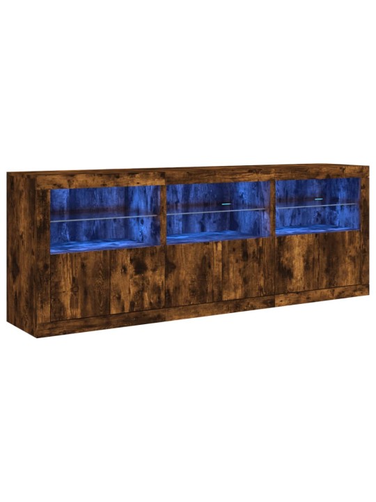 PUHVETKAPP LED-TULEDEGA, SUITSUTATUD TAMM, 181,5 X 37 X 67 CM