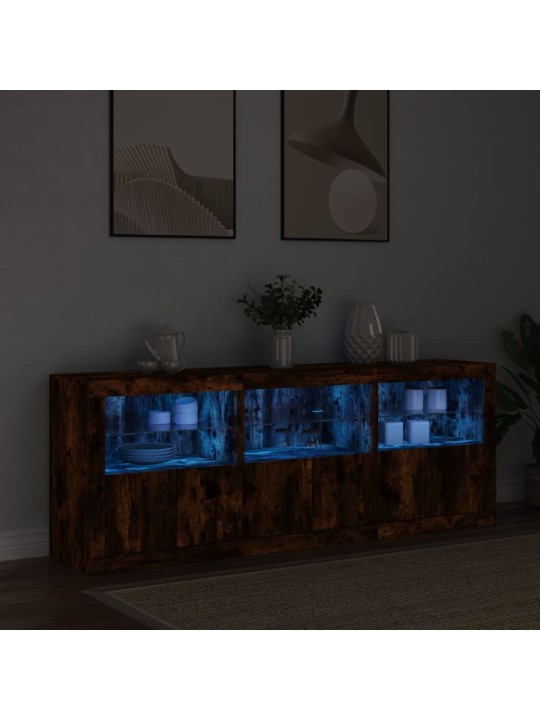PUHVETKAPP LED-TULEDEGA, SUITSUTATUD TAMM, 181,5 X 37 X 67 CM