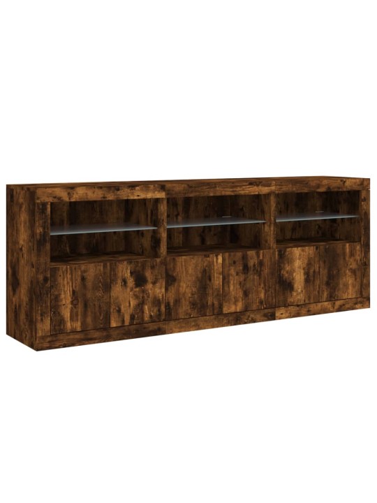 PUHVETKAPP LED-TULEDEGA, SUITSUTATUD TAMM, 181,5 X 37 X 67 CM