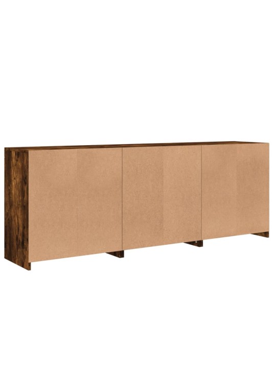 PUHVETKAPP LED-TULEDEGA, SUITSUTATUD TAMM, 181,5 X 37 X 67 CM