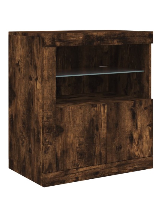 PUHVETKAPP LED-TULEDEGA, SUITSUTATUD TAMM, 181,5 X 37 X 67 CM