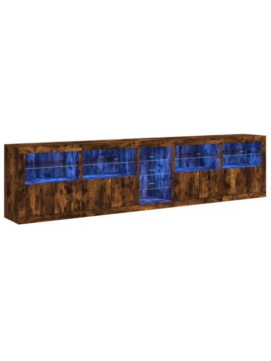 PUHVETKAPP LED-TULEDEGA, SUITSUTATUD TAMM, 283 X 37 X 67 CM