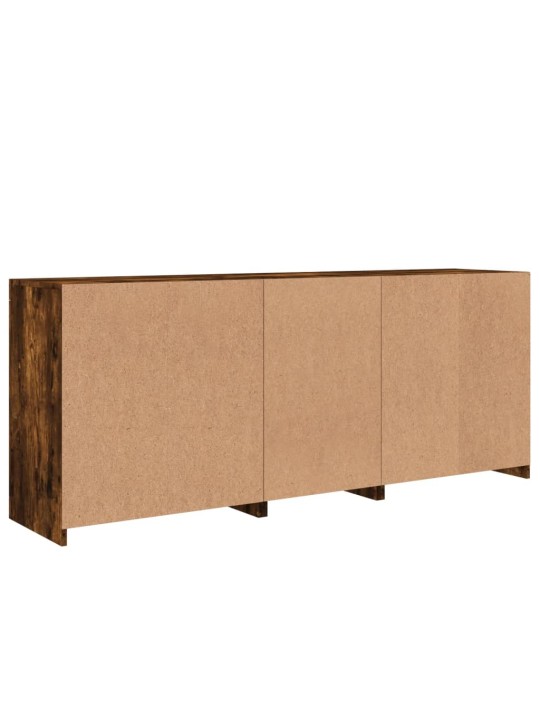 PUHVETKAPP LED-TULEDEGA, SUITSUTATUD TAMM, 162X37X67 CM