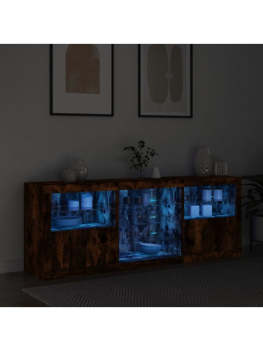 PUHVETKAPP LED-TULEDEGA, SUITSUTATUD TAMM, 181,5 X 37 X 67 CM