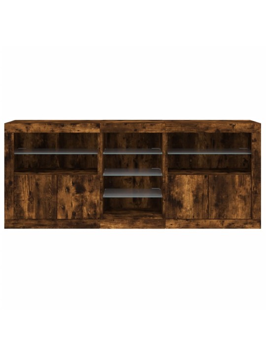 PUHVETKAPP LED-TULEDEGA, SUITSUTATUD TAMM, 181,5 X 37 X 67 CM