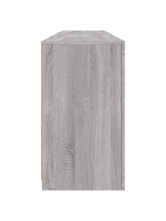 Puhvetkapp LED-tuledega, hall sonoma tamm, 164 x 37 x 67 cm