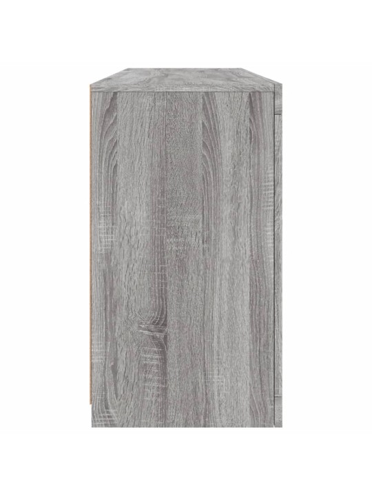 Puhvetkapp LED-tuledega, hall sonoma tamm, 163 x 37 x 67 cm