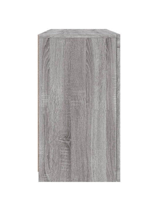 Puhvetkapp LED-tuledega, hall sonoma tamm, 123 x 37 x 67 cm