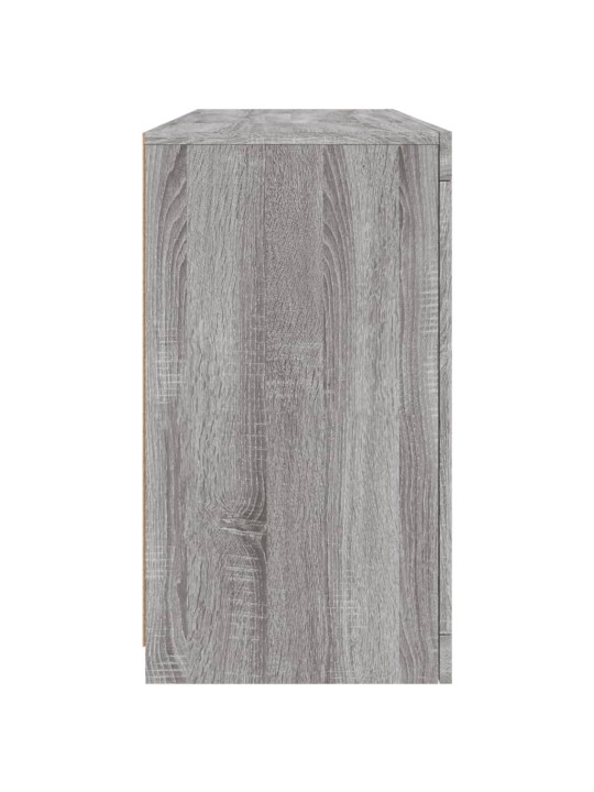 Puhvetkapp LED-tuledega, hall sonoma tamm, 142,5 x 37 x 67 cm