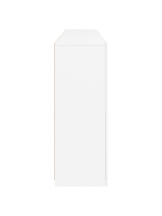 Puhvetkapp LED-tulega, valge, 202 x 37 x 100 cm