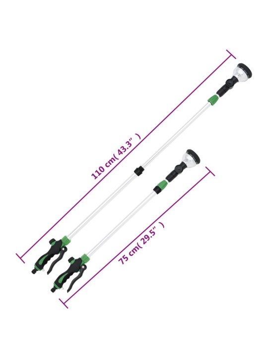 Teleskoopvarrega kastmispihusti, 10 mustrit, 75-110 cm