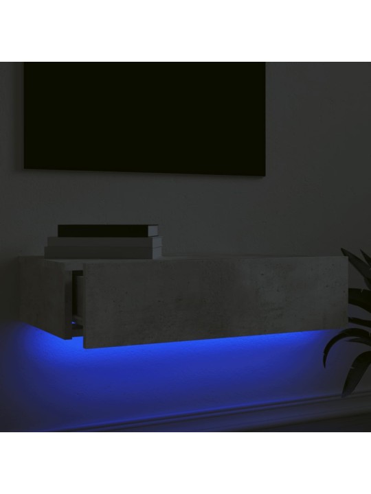 Telerialus LED-tuledega, betoonhall, 60 x 35 x 15,5 cm