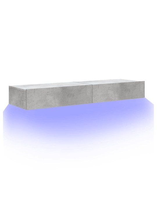 Telerialused LED-tuledega 2 tk, betoonhall, 60 x 35 x 15,5 cm