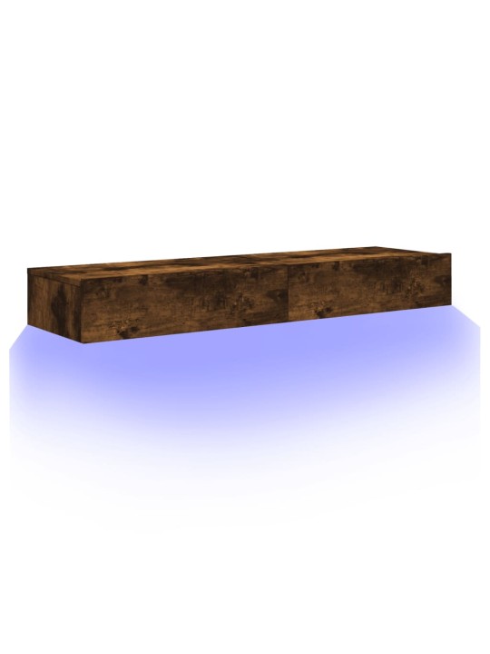 Telerialused LED-tuledega 2 tk, suitsutatud tamm, 60x35x15,5 cm