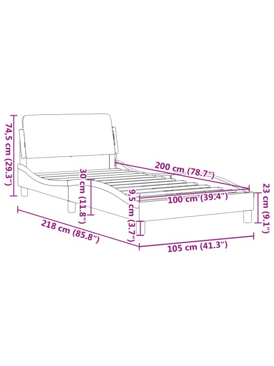 VOODIRAAM PEATSIGA ILMA MADRATSITA SININE 100X200 CM KANGAS