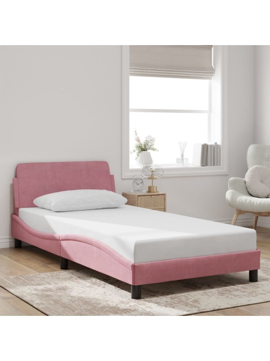 VOODIRAAM PEATSIGA ILMA MADRATSITA ROOSA 100X200 CM SAMET
