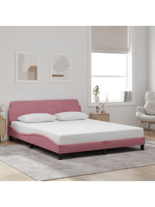 VOODIRAAM PEATSIGA ILMA MADRATSITA ROOSA 160X200 CM SAMET