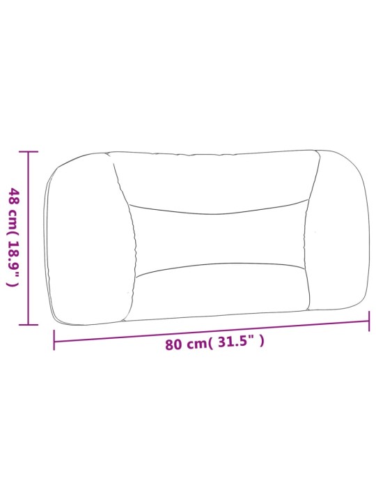 Voodipeatsi padi, tumehall, 80 cm, kangas