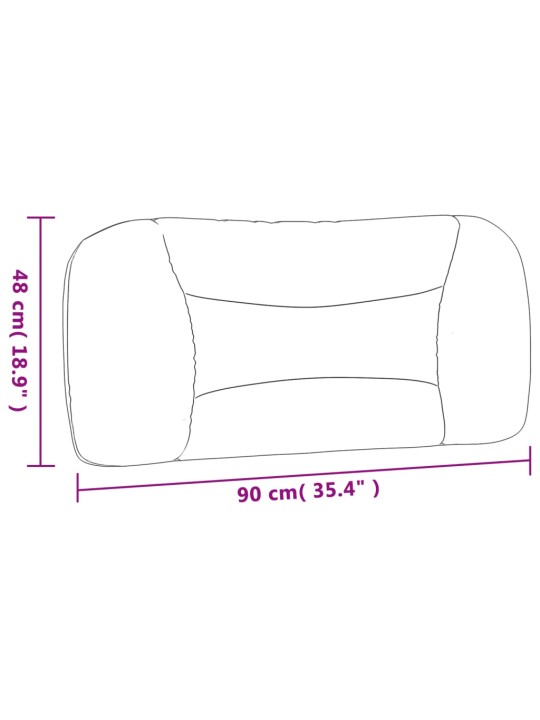 Voodipeatsi padi, must, 90 cm, kunstnahk