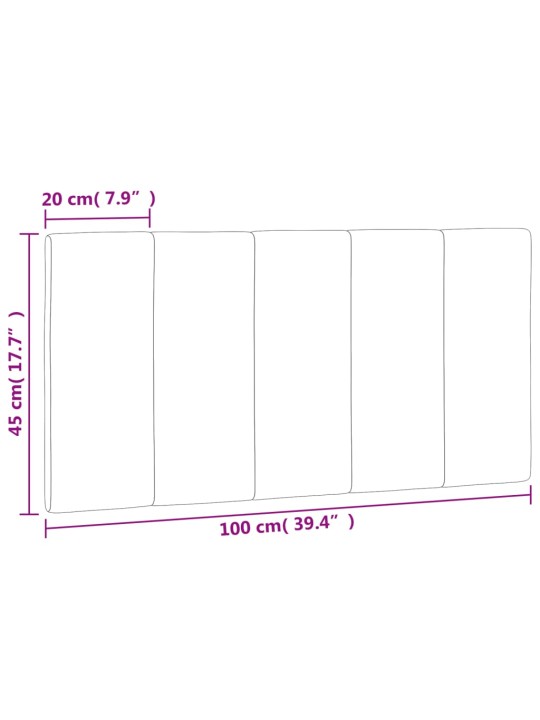 Voodipeatsi padi, sinine, 100 cm, samet