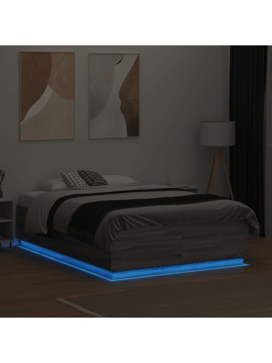 VOODIRAAM LED-TULEDEGA, HALL SONOMA TAMM, 135X190 CM, TEHISPUIT