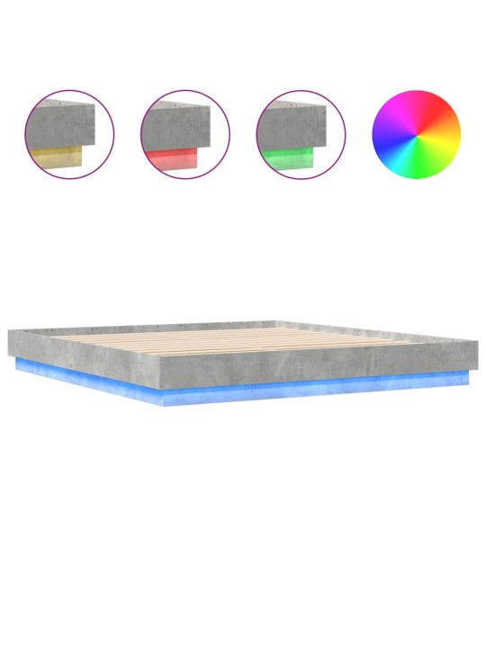 VOODIRAAM LED-TULEDEGA, BETOONHALL, 200 X 200 CM