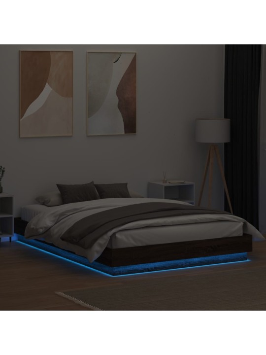 VOODIRAAM LED-TULEDEGA, PRUUN TAMM, 150 X 200 CM