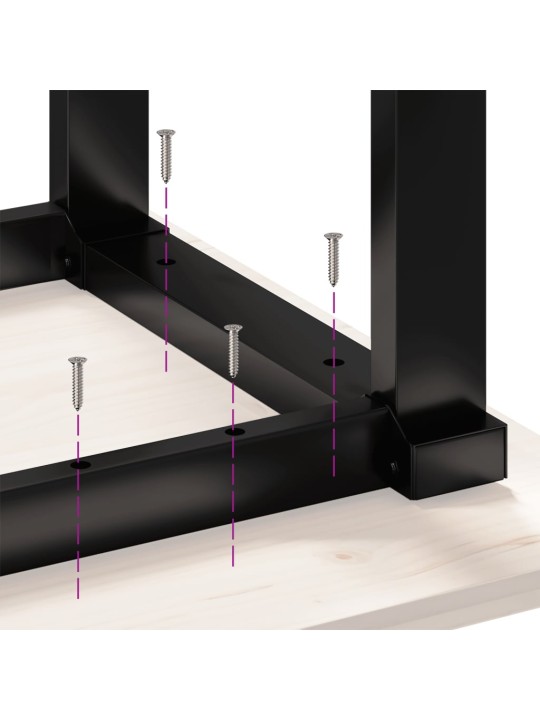 Kohvilaua jalad, o-raam, 140x30x43 cm, malm