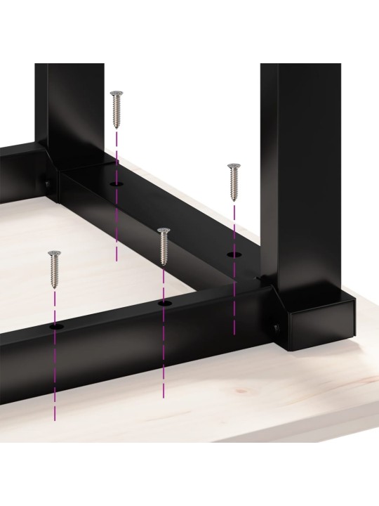 Söögilaua jalad, o-raam, 120 x 60 x 73 cm, malm