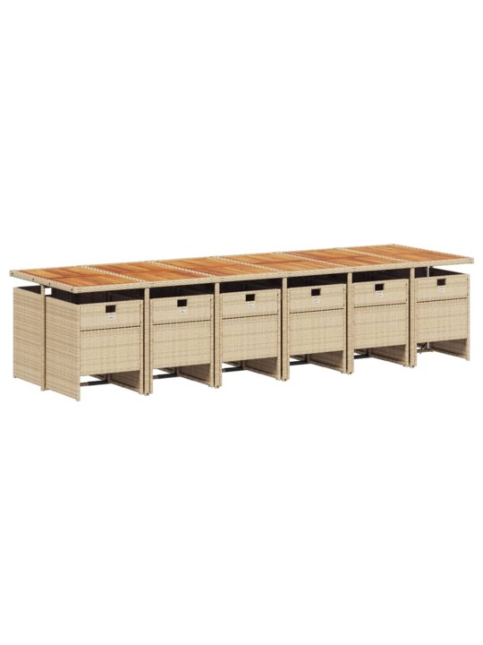 13-OSALINE AIA SÖÖGIMÖÖBLI KOMPLEKT PATJADEGA, BEEŽ, PE-ROTANG