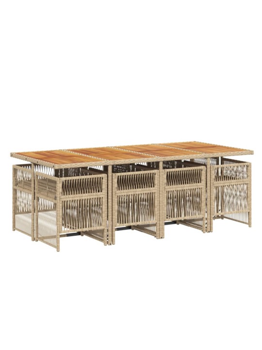 9-OSALINE AIAMÖÖBLI KOMPLEKT PATJADEGA, BEEŽ, POLÜROTANG