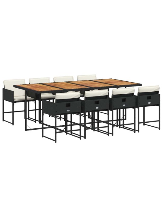 9-OSALINE AIAMÖÖBLI KOMPLEKT PATJADEGA, MUST, POLÜROTANG