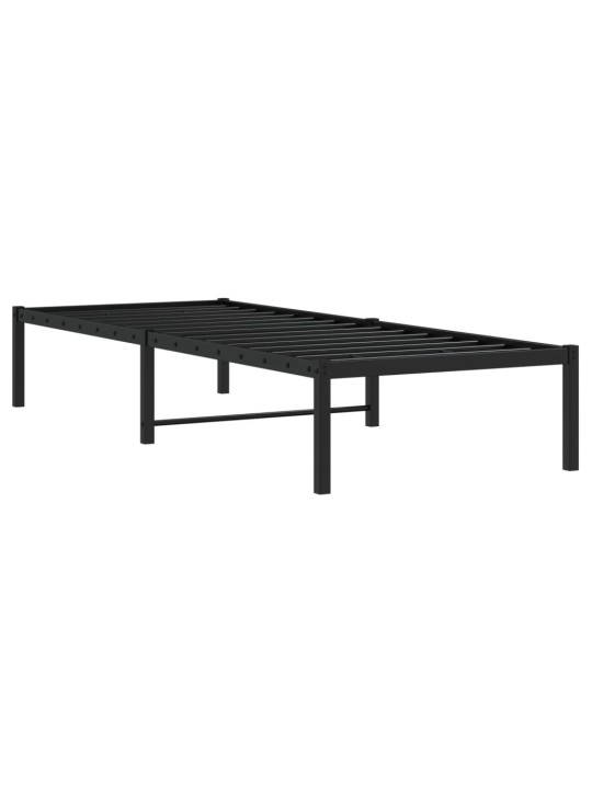 Metallist voodiraam, must, 75 x 190 cm
