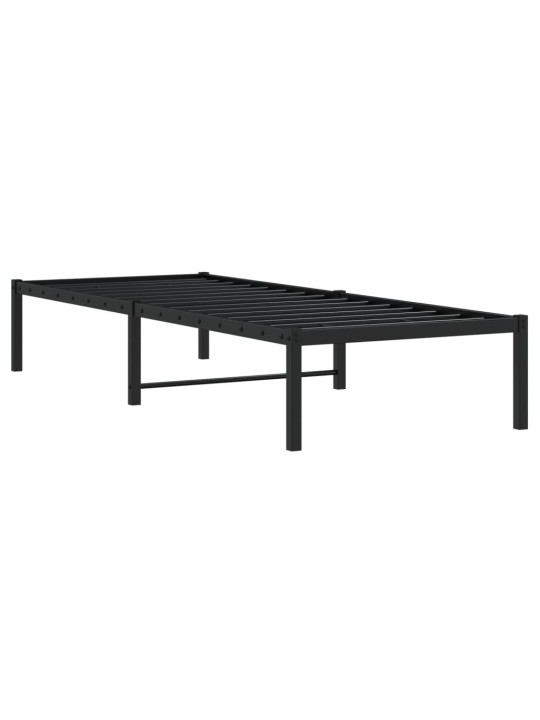 Metallist voodiraam, must, 80x200 cm