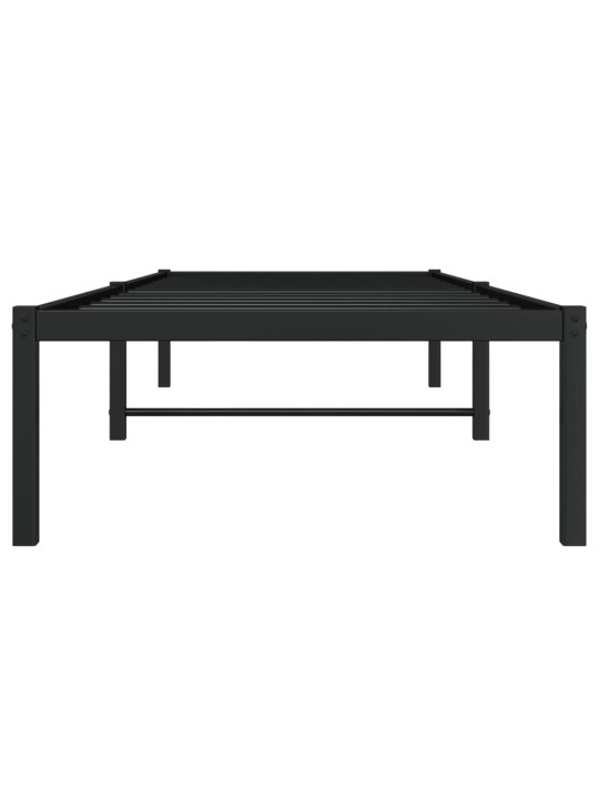 Metallist voodiraam, must, 80x200 cm