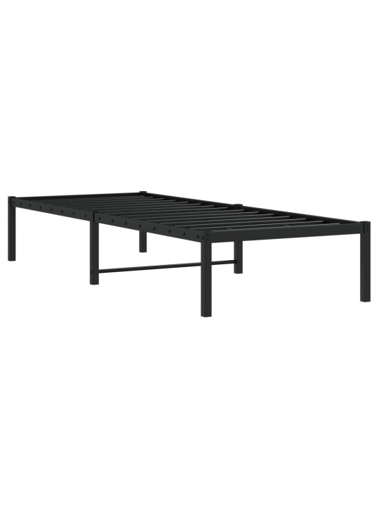 Metallist voodiraam, must, 80x200 cm
