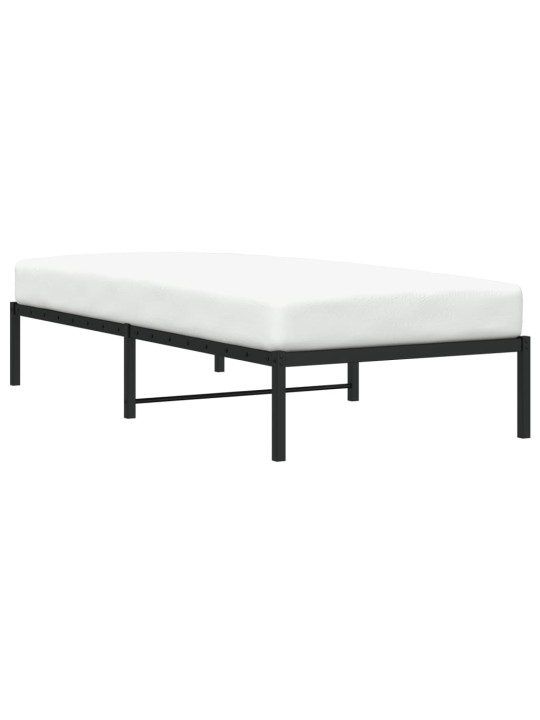Metallist voodiraam, must, 90 x 190 cm