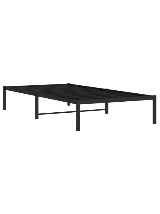 Metallist voodiraam, must, 100x190 cm