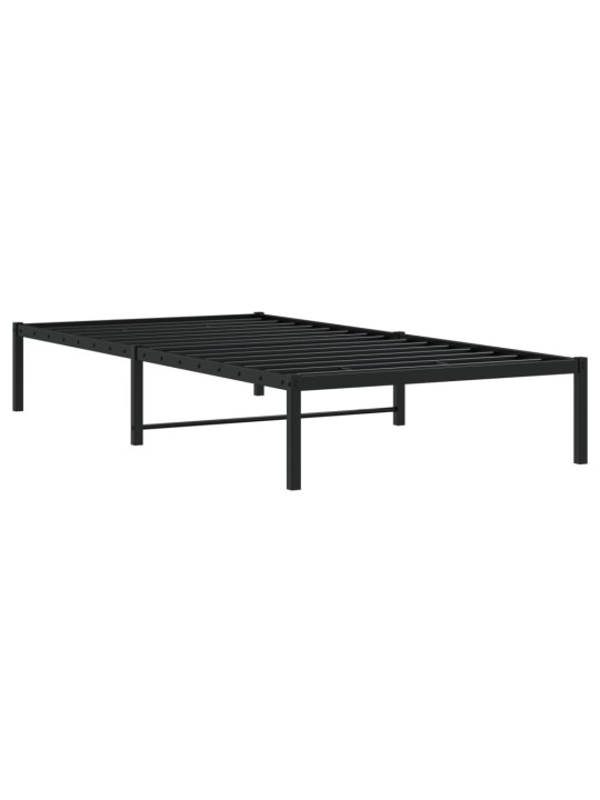 Metallist voodiraam, must, 100x190 cm