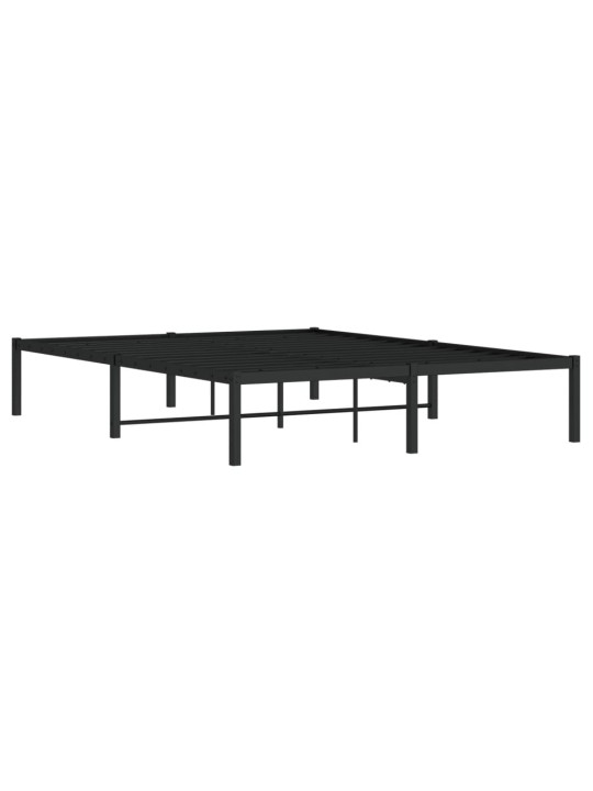Metallist voodiraam, must, 140x200 cm
